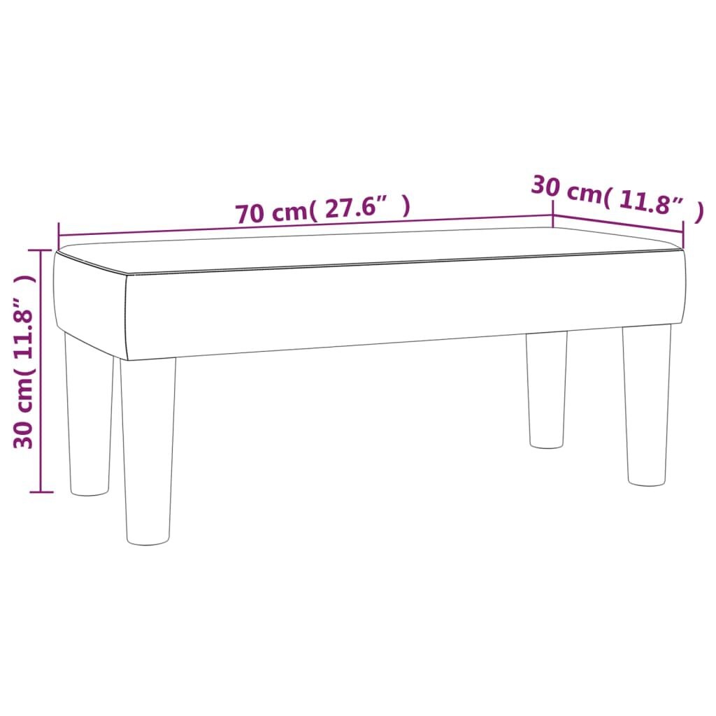 VidaXL Bankje Wit Kunstleer 70cm - 35% Korting!