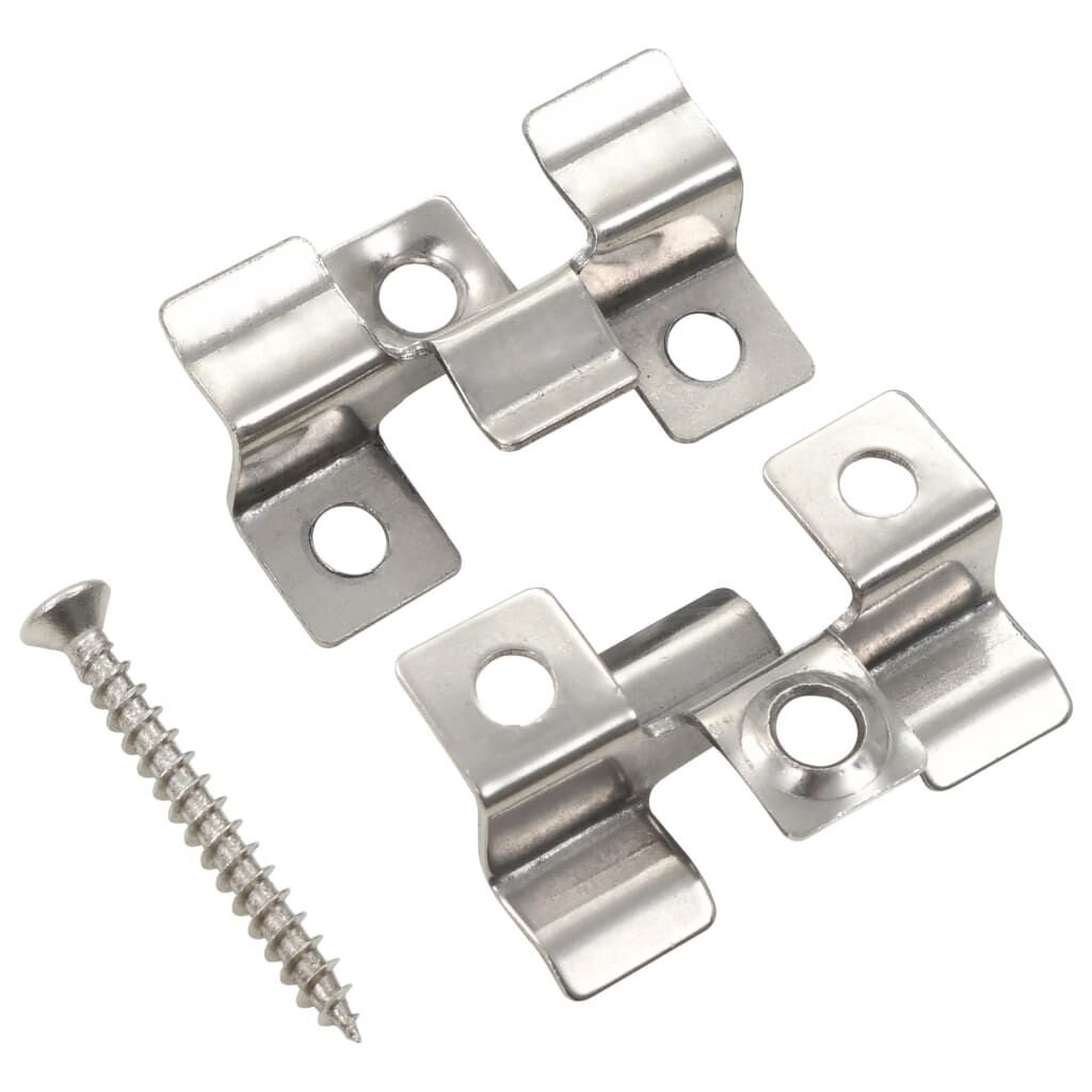vidaXL Terrasplankklemmen RVS (100 st) + Schroeven - 35% Korting!