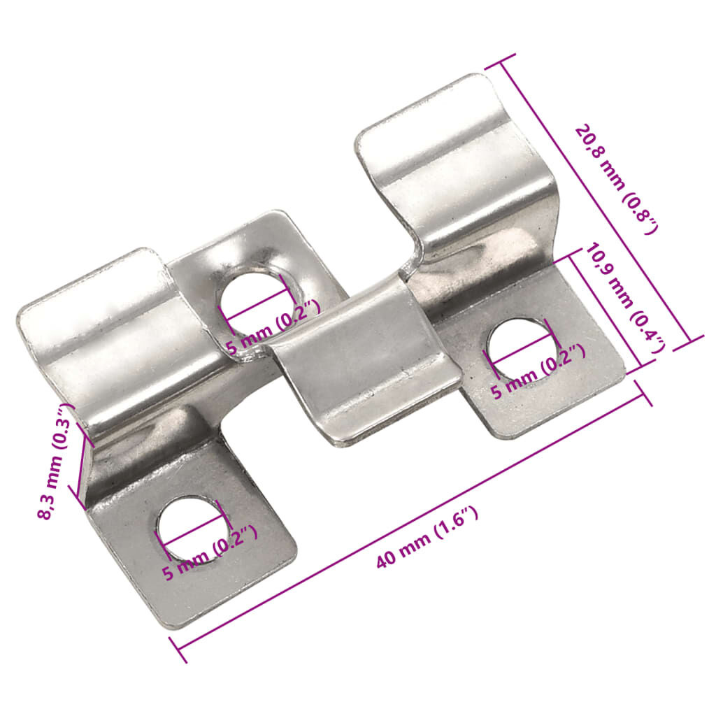 vidaXL Terrasplankklemmen RVS (100 st) + Schroeven - 35% Korting!