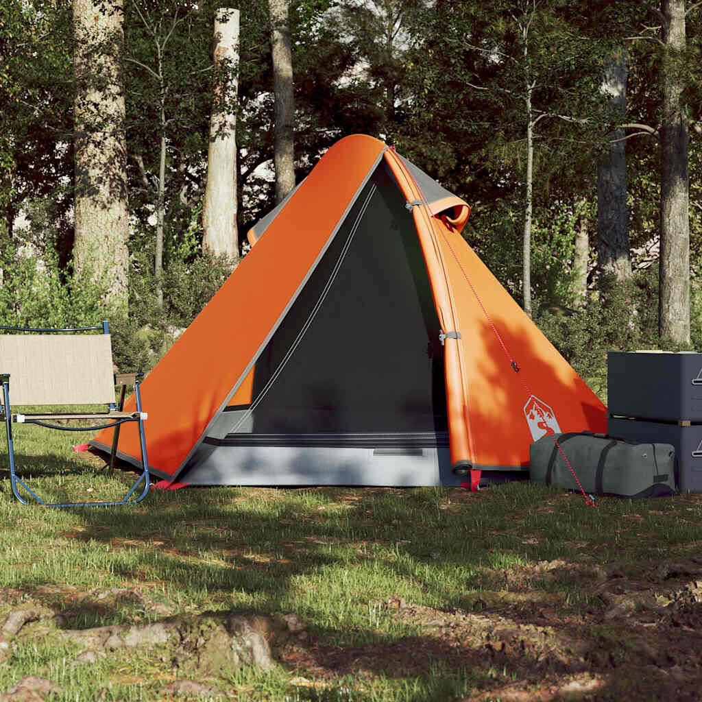 vidaXL Koepeltent 2-persoons Grijs/Oranje - 35% Korting!