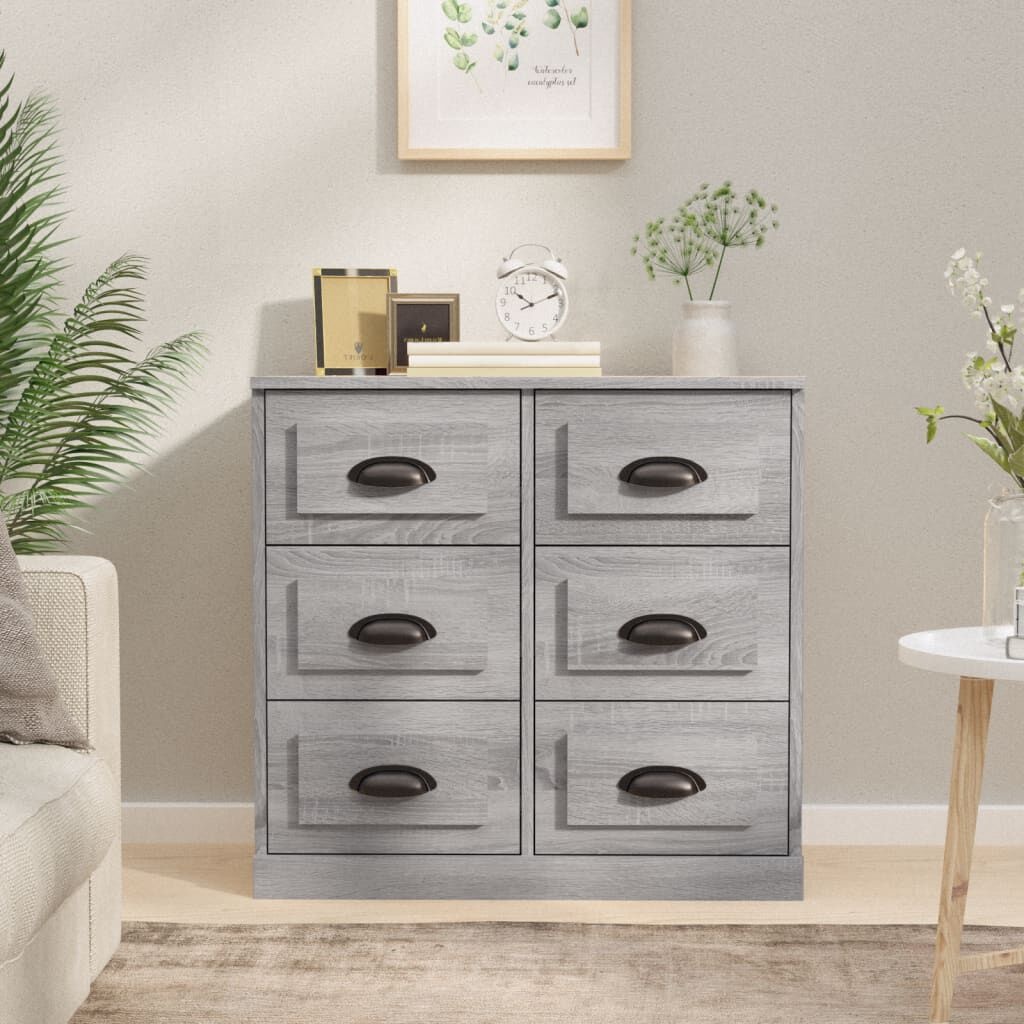 vidaXL Dressoir Grijs Sonoma Eiken - 35% Korting!