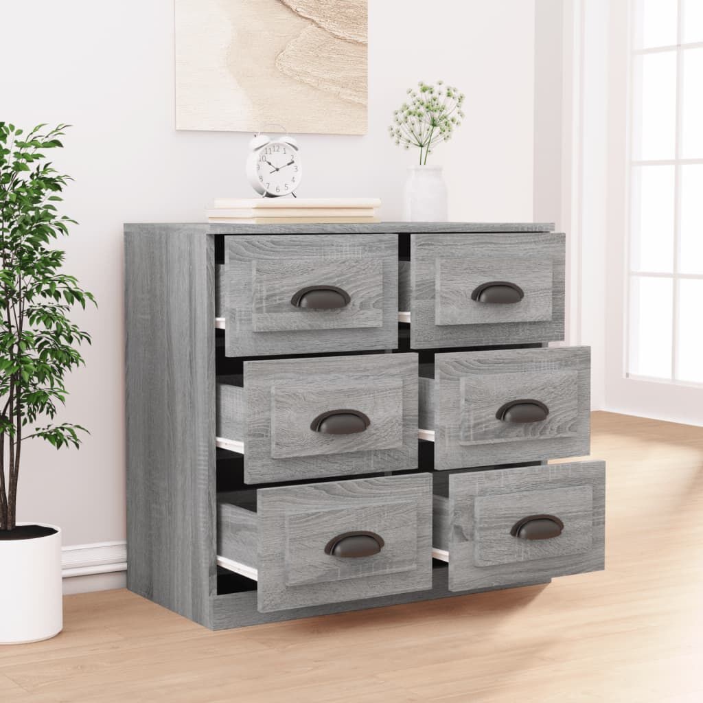 vidaXL Dressoir Grijs Sonoma Eiken - 35% Korting!