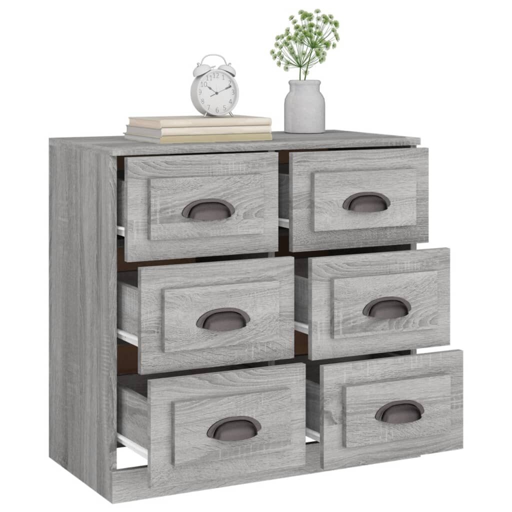 vidaXL Dressoir Grijs Sonoma Eiken - 35% Korting!