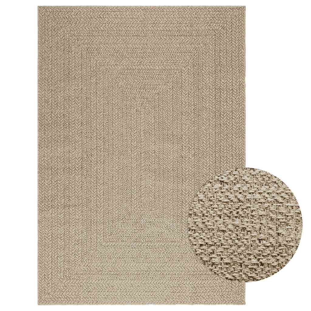 vidaXL Vloerkleed Beige Jute Look 140x200 cm - 35% Korting!