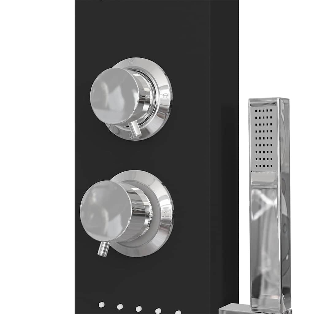 vidaXL Douchepaneel Zwart - 35% Korting! Topdeal!