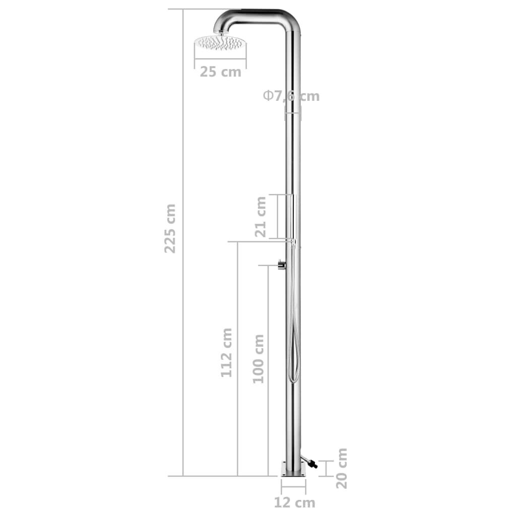VidaXL Buitendouche RVS 225cm - 35% Korting!
