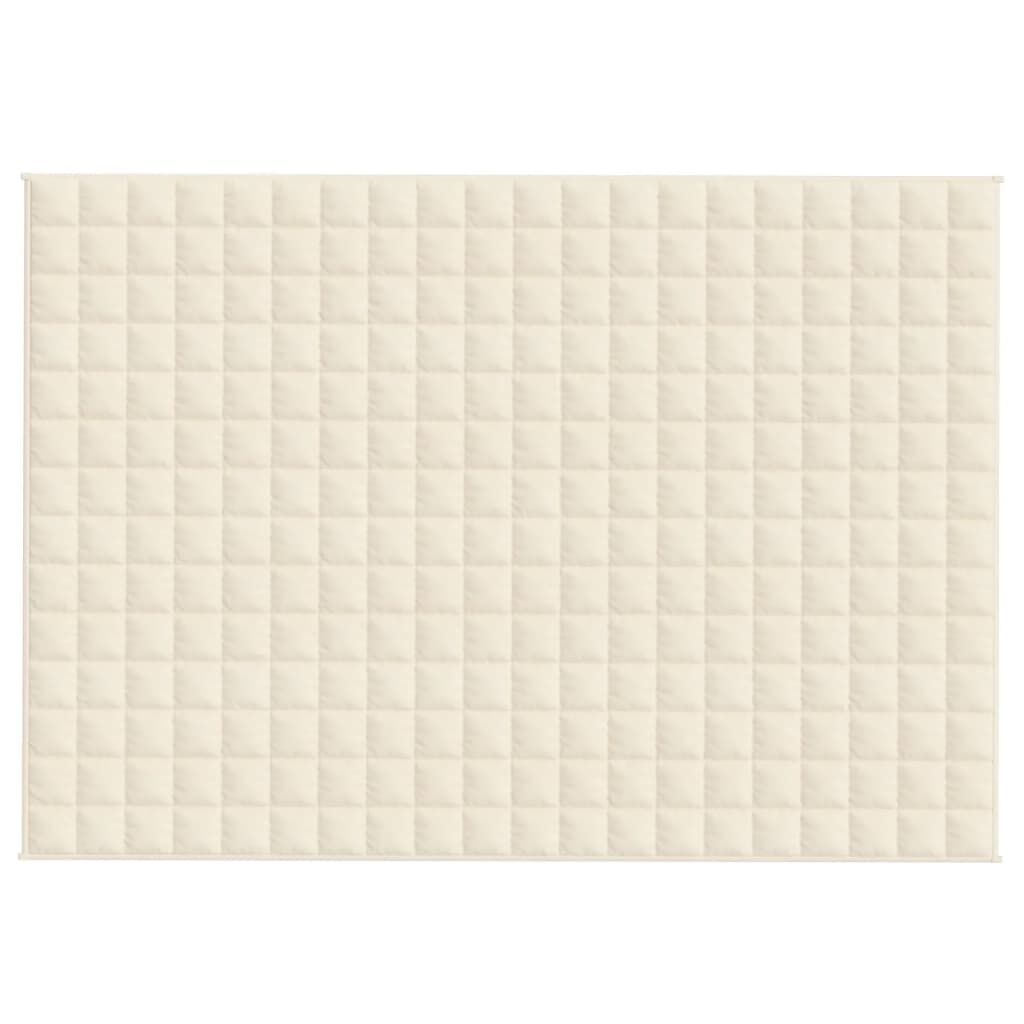 VidaXL Verzwaringsdeken 138x200cm 10kg Crème -35%