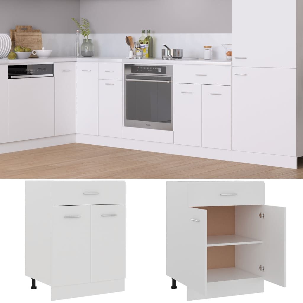 vidaXL Onderkast Lyon Wit 60cm - 35% Korting!