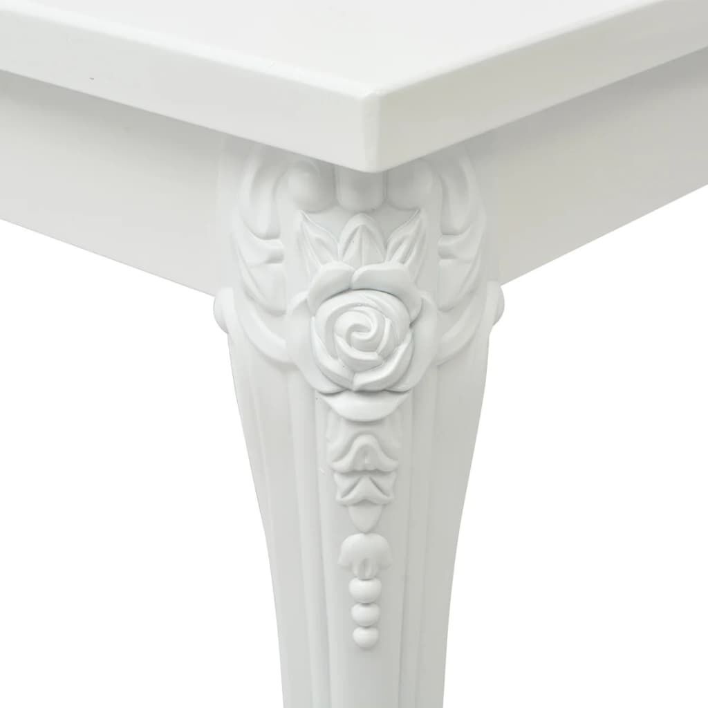 vidaXL Eettafel Wit Hoogglans 116cm - 35% Korting!