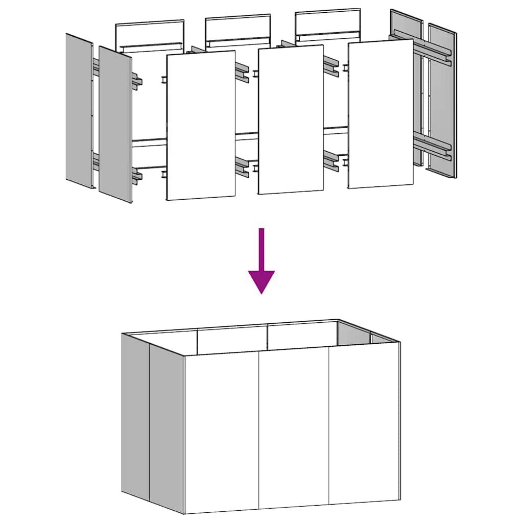 vidaXL Plantenbak 120x80x80cm Zwart - 45% Korting!