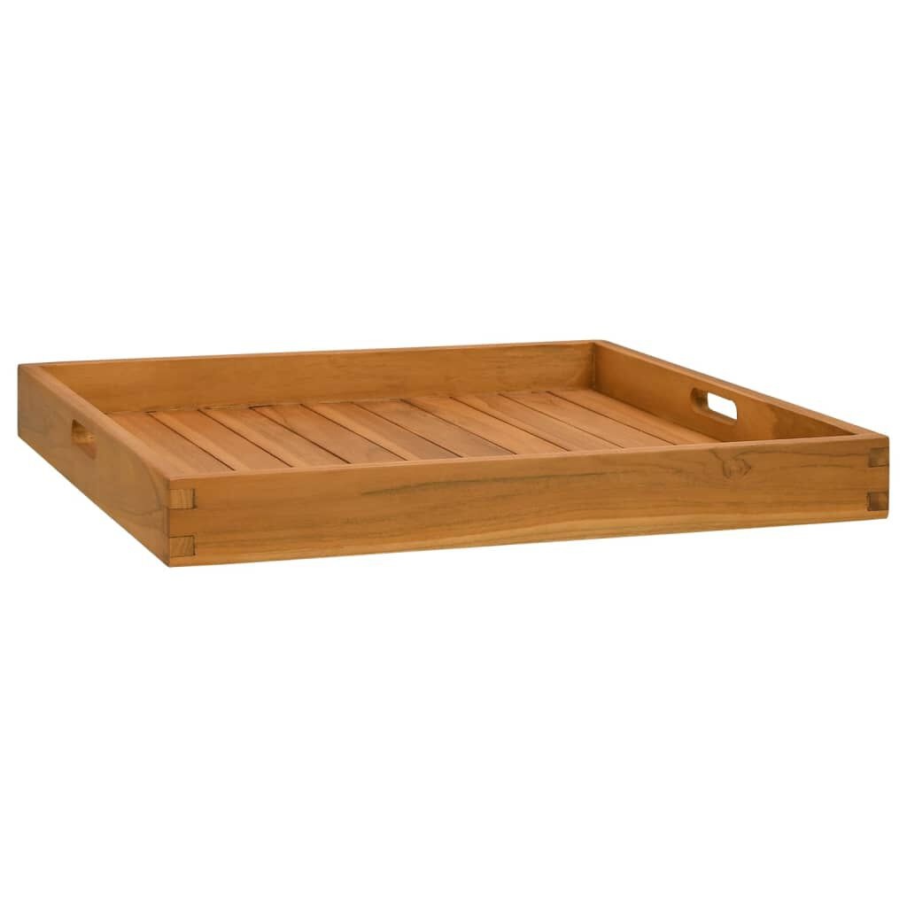 Teak Dienblad 60x60cm - NU 35% Korting! Massief Hout