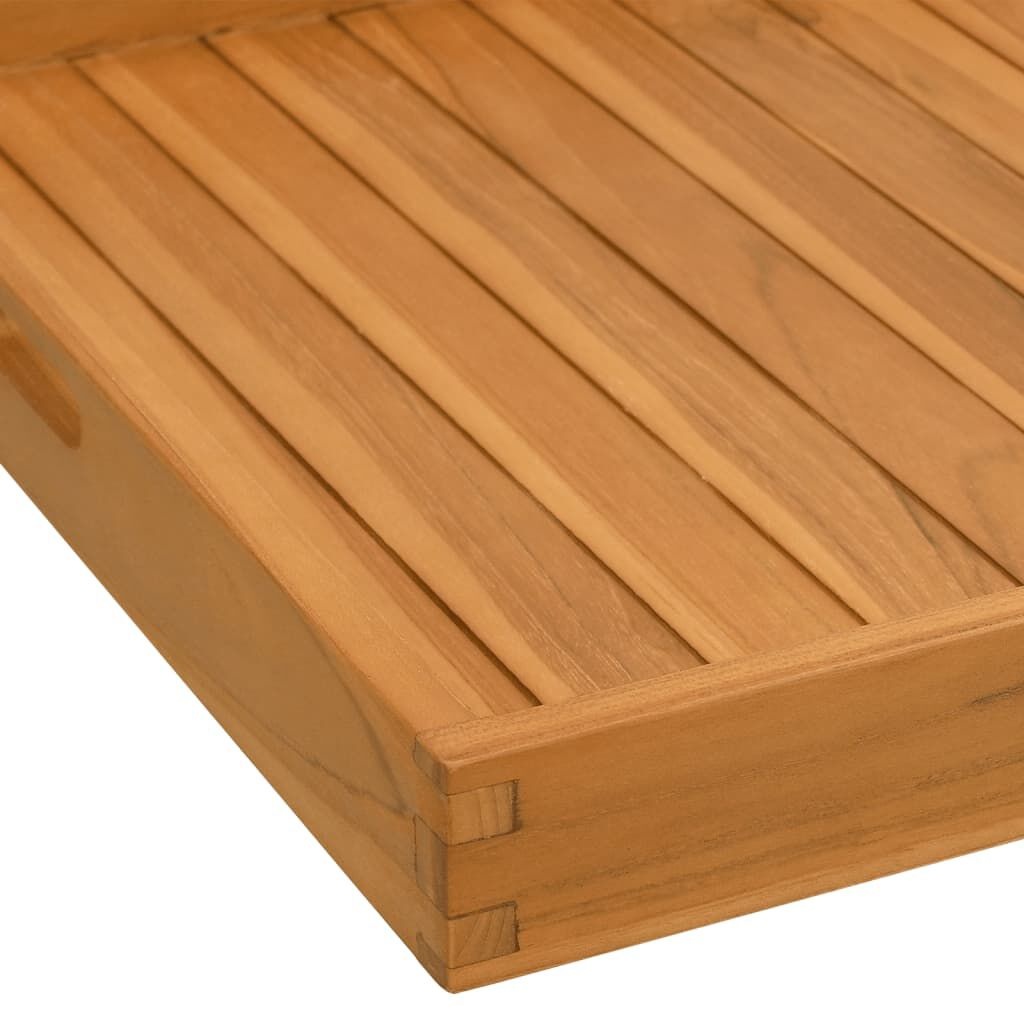 Teak Dienblad 60x60cm - NU 35% Korting! Massief Hout