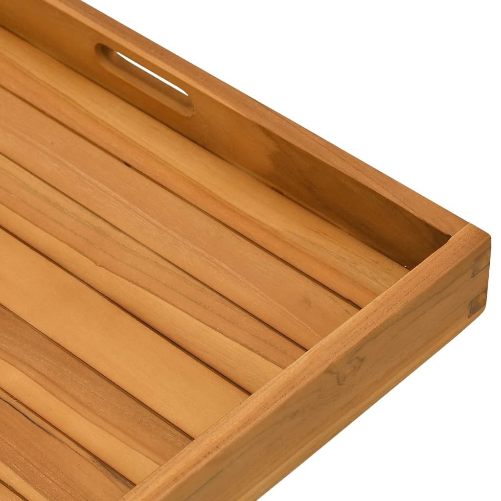 Teak Dienblad 60x60cm - NU 35% Korting! Massief Hout