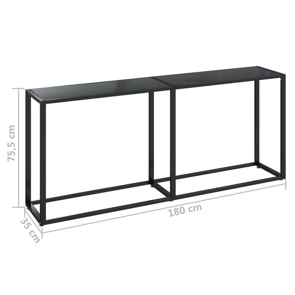 vidaXL Wandtafel Zwart Glas 180cm - Krasjes, TOPDEAL -55%