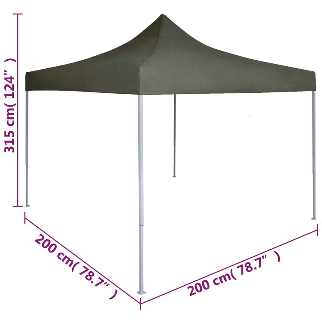 Partytent Inklapbaar 2x2m Antraciet -35% Korting!