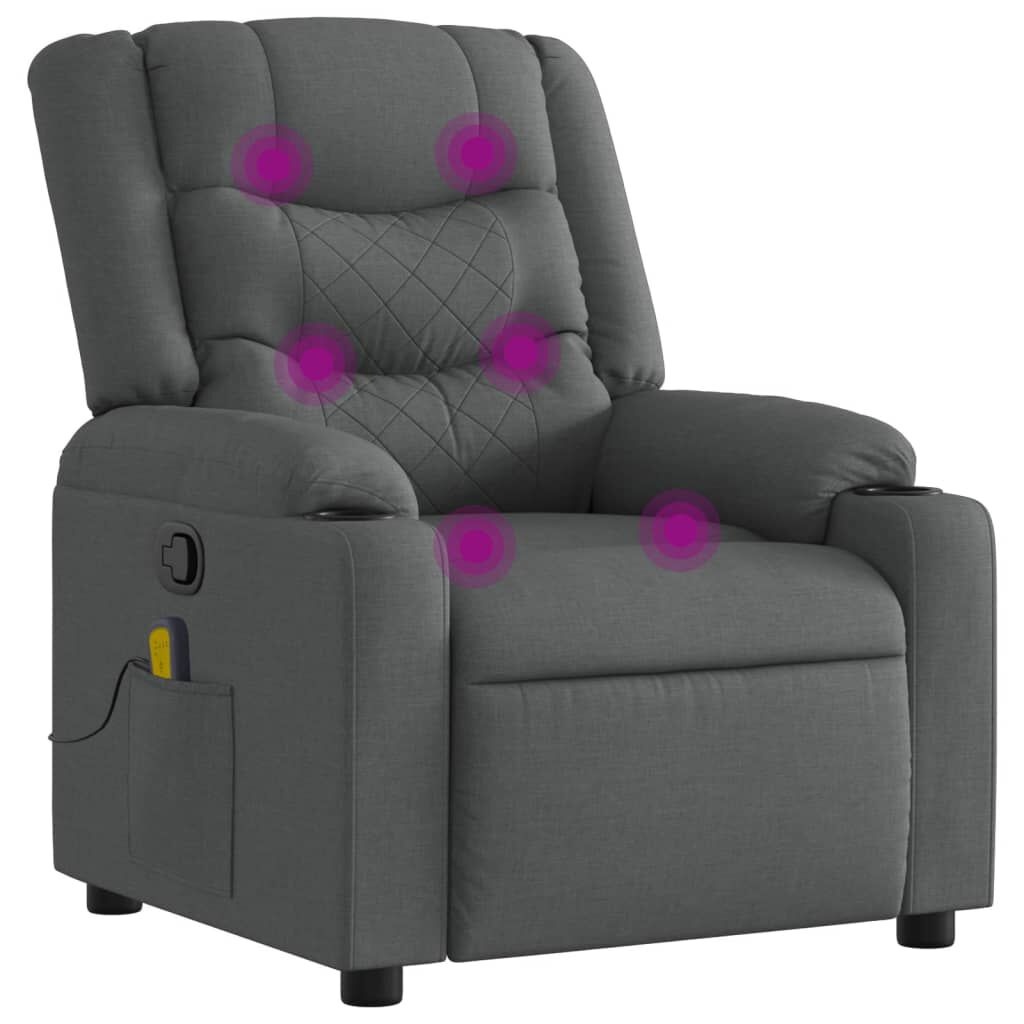 vidaXL Massagestoel Donkergrijs - 42% Korting!