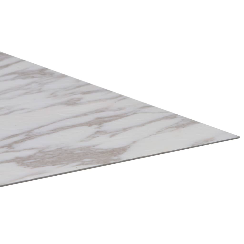 vidaXL PVC Vloerplanken Wit Marmer - 1.86m² - 35% Korting!