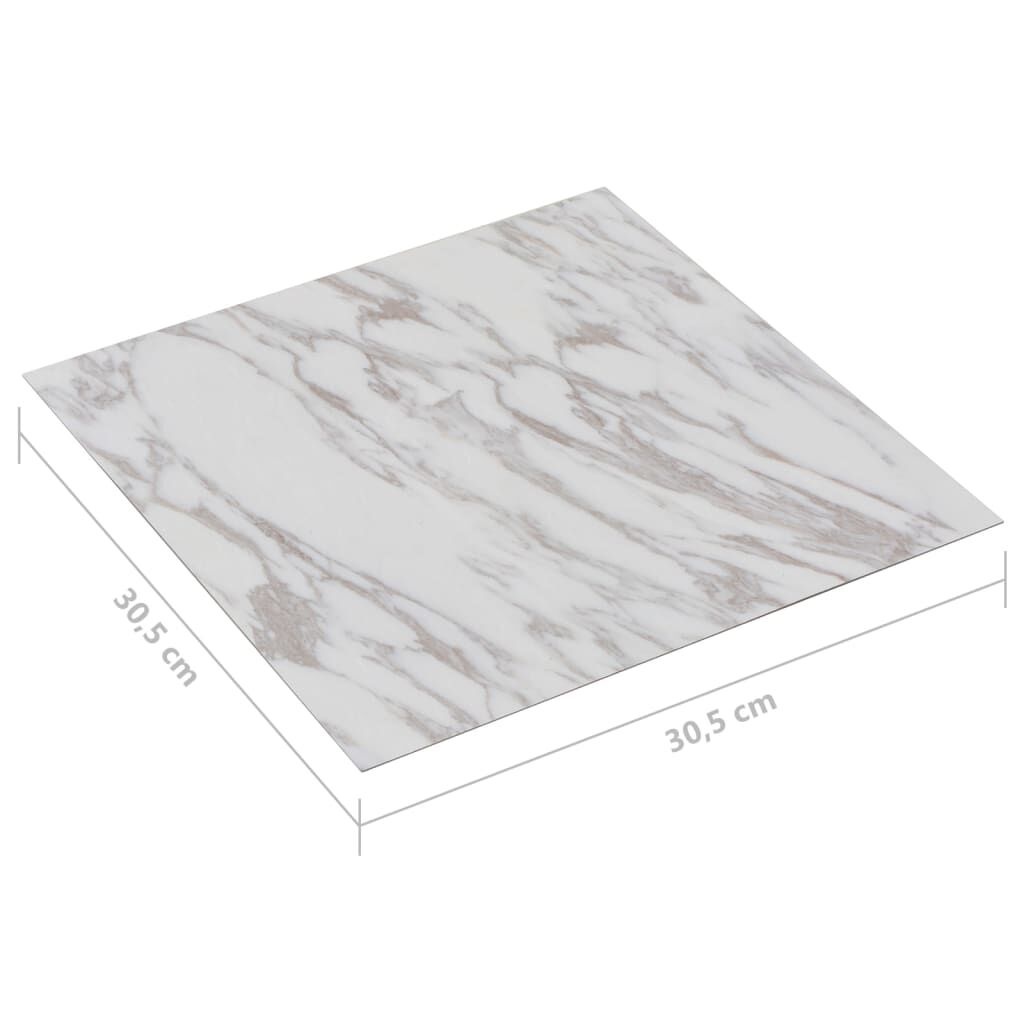 vidaXL PVC Vloerplanken Wit Marmer - 1.86m² - 35% Korting!