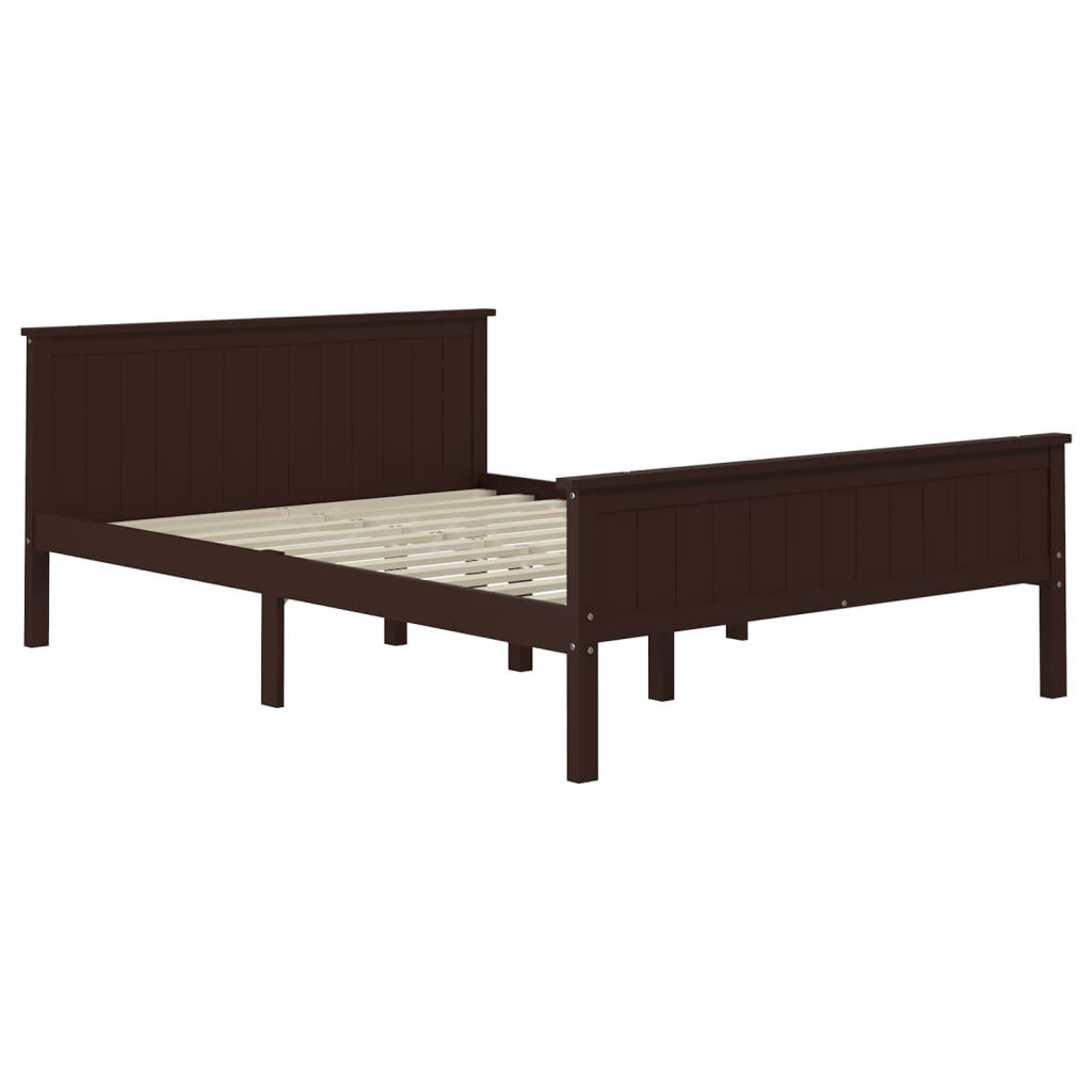 Bedframe Grenenhout 120x200cm Donkerbruin -35%