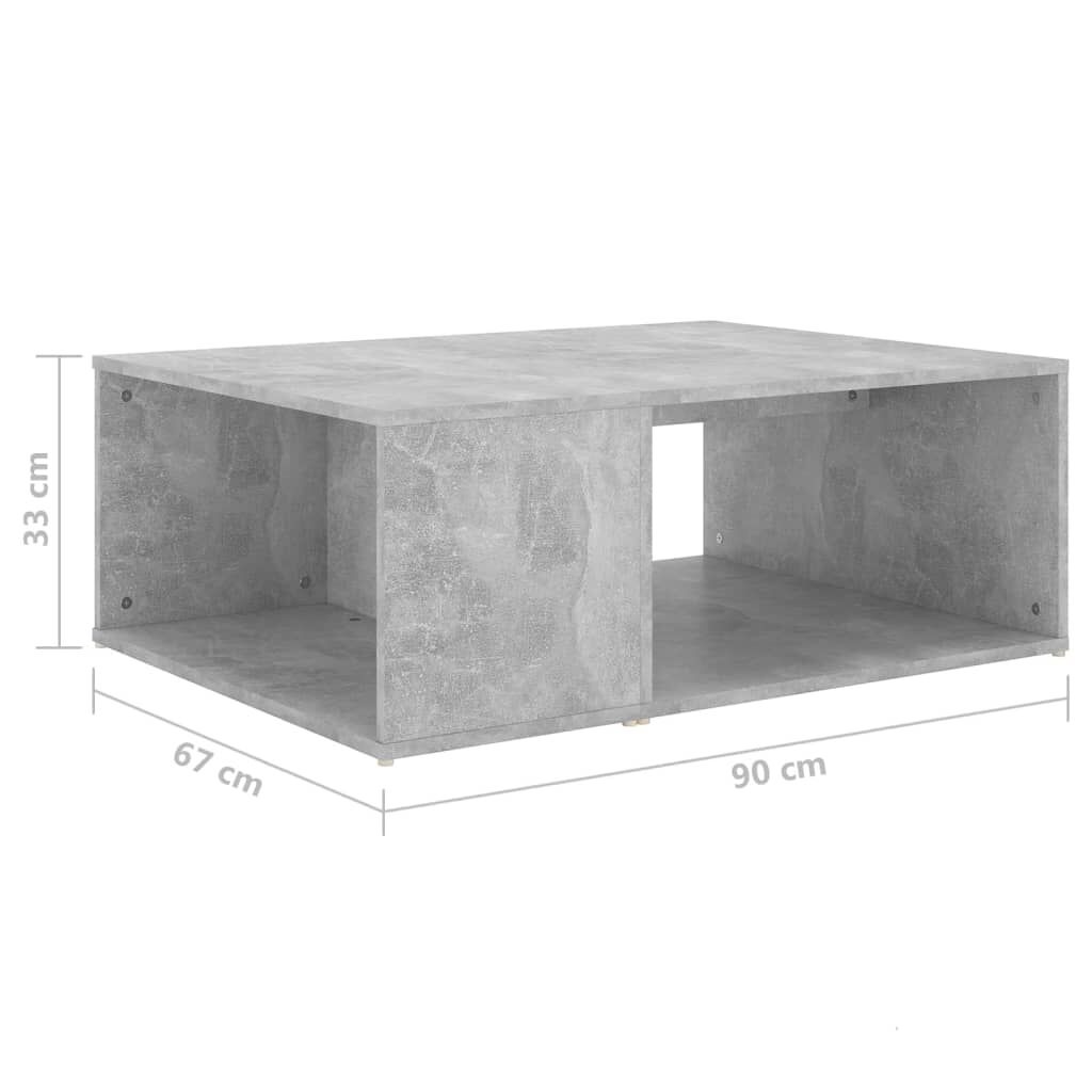 vidaXL Salontafel Betongrijs - 90x67cm - 35% Korting!