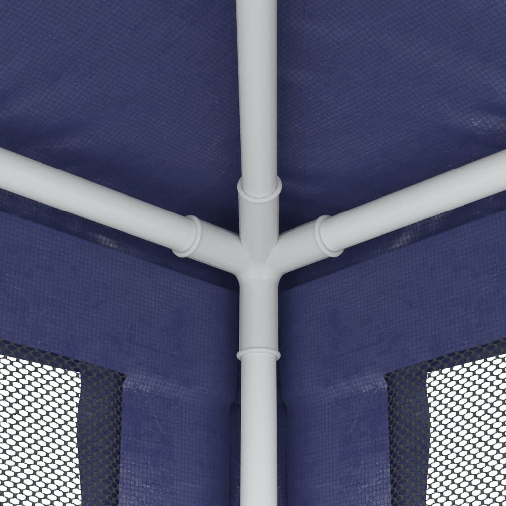 Partytent 3x3m Blauw m. Zijwanden - 35% Korting!