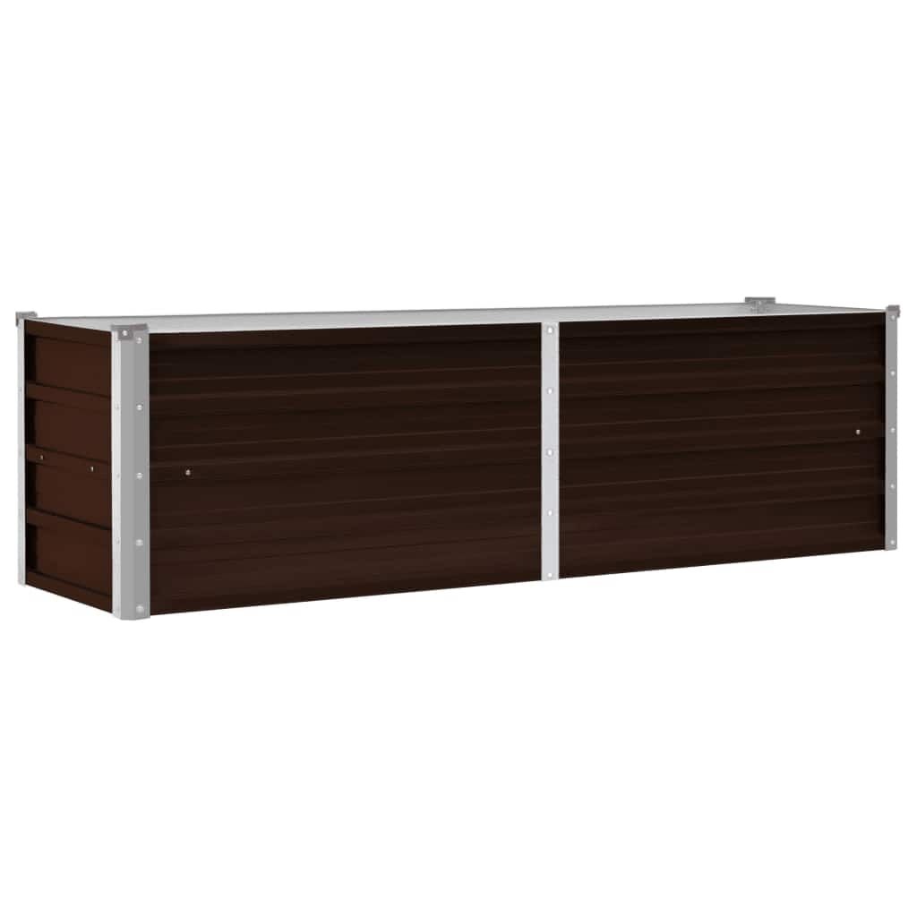VidaXL Plantenbak Gegalvaniseerd Staal Bruin 160cm - 35% Korting!