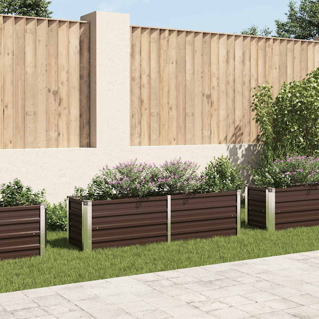 VidaXL Plantenbak Gegalvaniseerd Staal Bruin 160cm - 35% Korting!