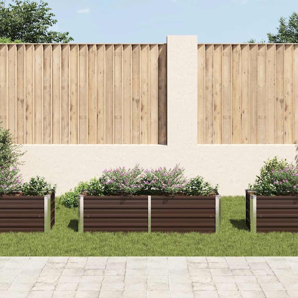 VidaXL Plantenbak Gegalvaniseerd Staal Bruin 160cm - 35% Korting!