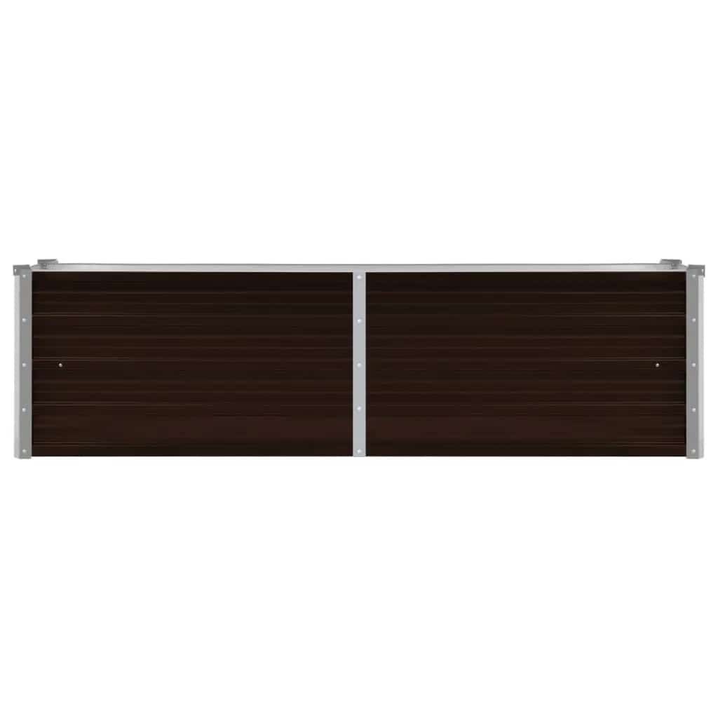 VidaXL Plantenbak Gegalvaniseerd Staal Bruin 160cm - 35% Korting!