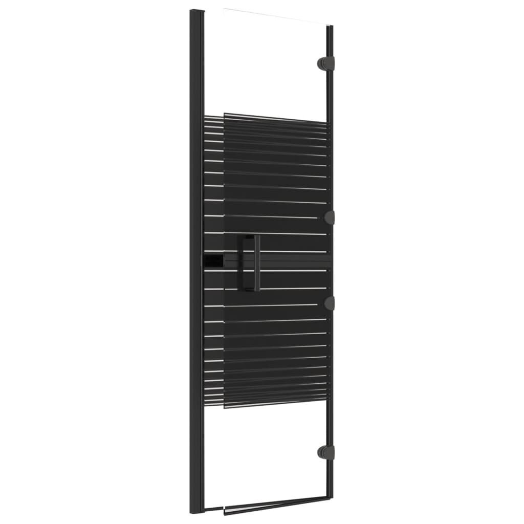 vidaXL Douchewand Inklapbaar 100x140 Zwart - 41% Korting!
