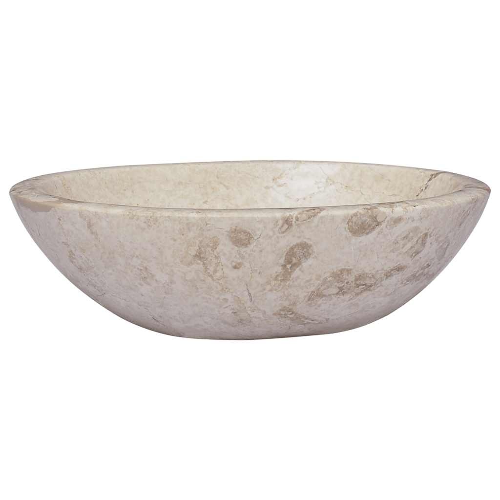 Marmeren Wastafel Crème 53cm - Nieuwstaat - 35% Korting!