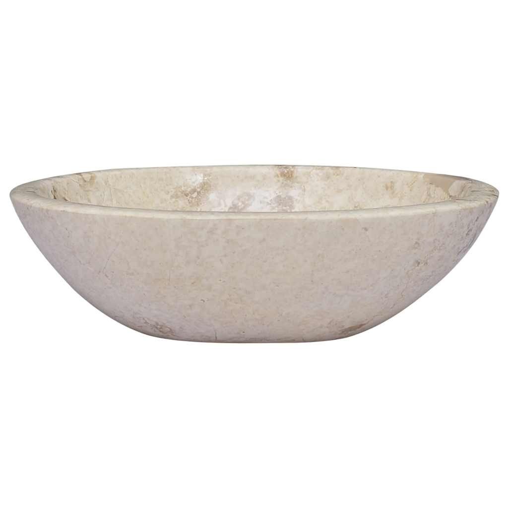 Marmeren Wastafel Crème 53cm - Nieuwstaat - 35% Korting!