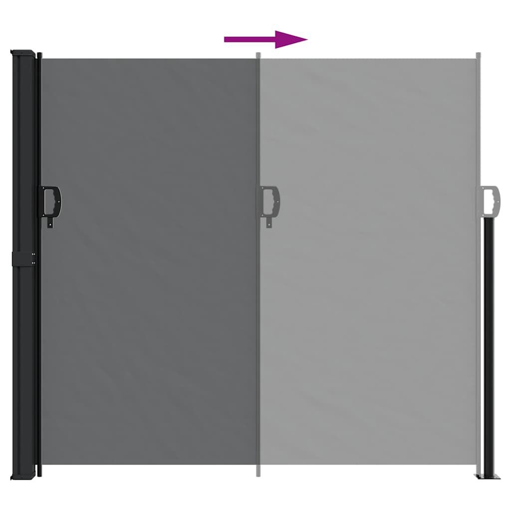 vidaXL Uittrekbaar Windscherm 180x500cm Zwart - 35% Korting!