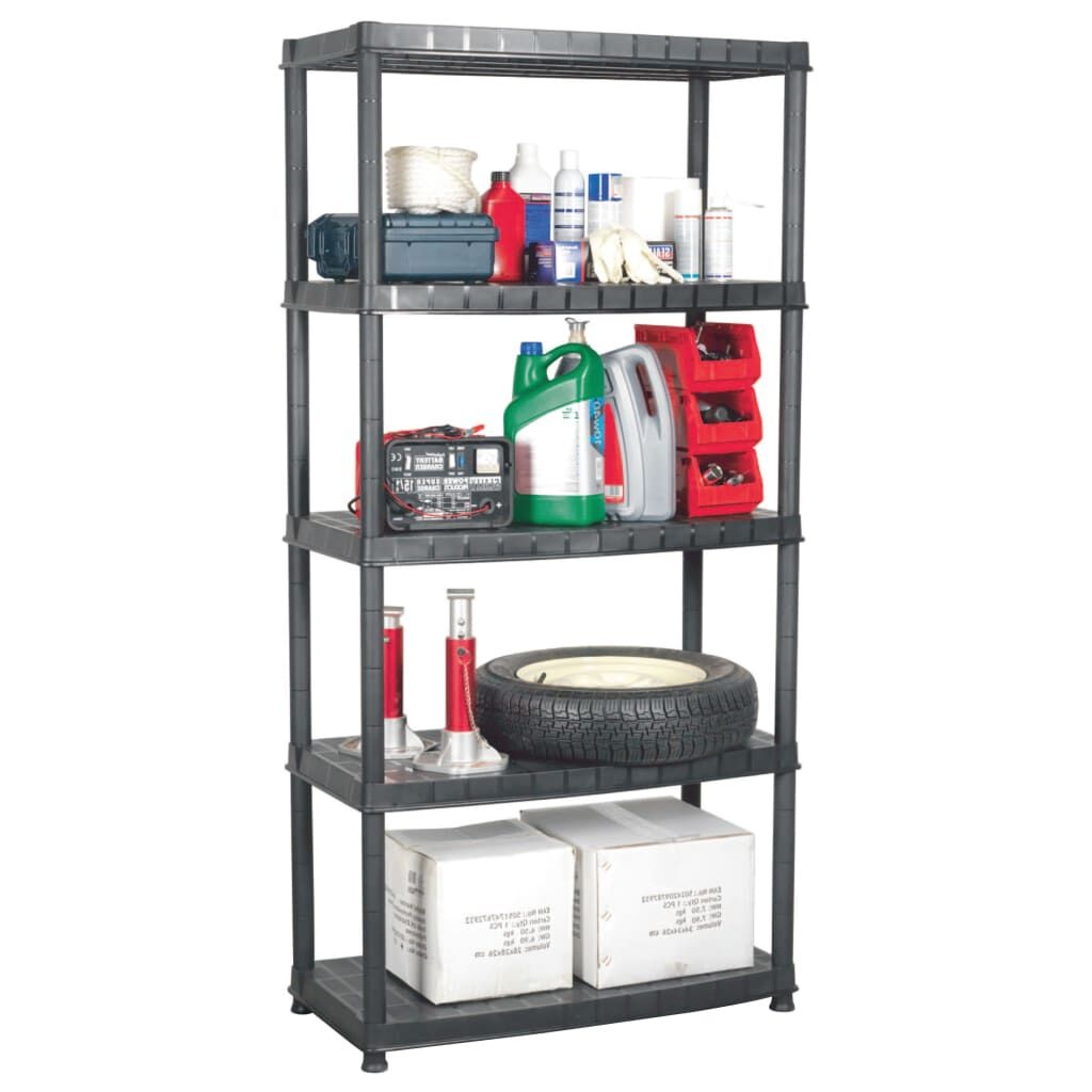 vidaXL Opbergrek Zwart - 5 Laags - 85x40x185cm - 35% Korting!