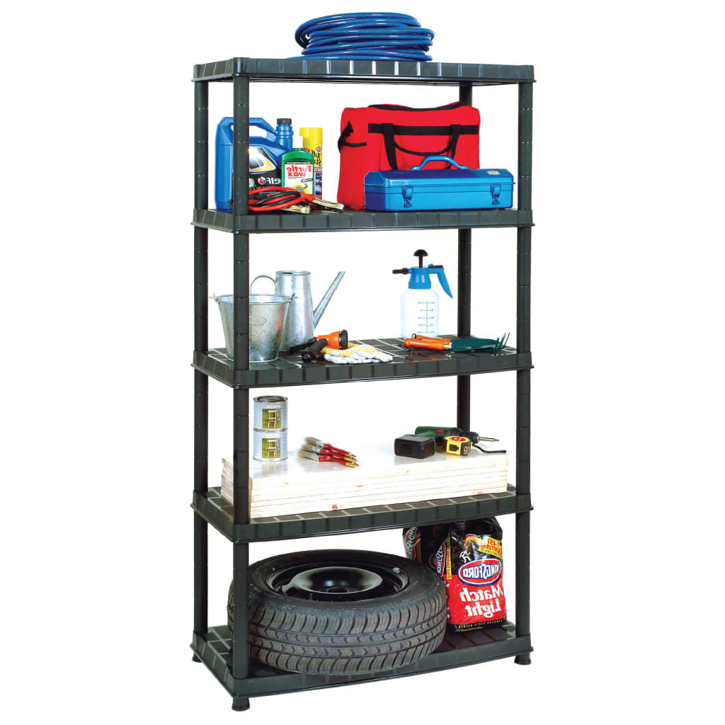 vidaXL Opbergrek Zwart - 5 Laags - 85x40x185cm - 35% Korting!