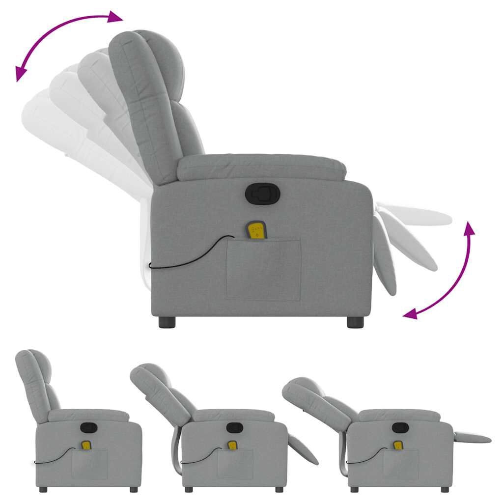 vidaXL Massagestoel Lichtgrijs - Scheurtje - 60% Korting!