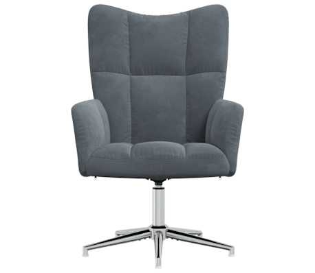 vidaXL Relaxstoel Fluweel Donkergrijs - 35% Korting!