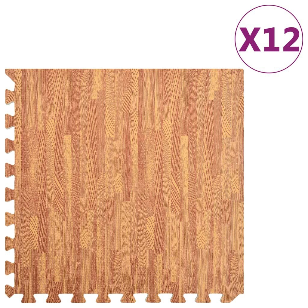 vidaXL Vloermatten Houtlook 12st -4,32m²! 35% Korting!