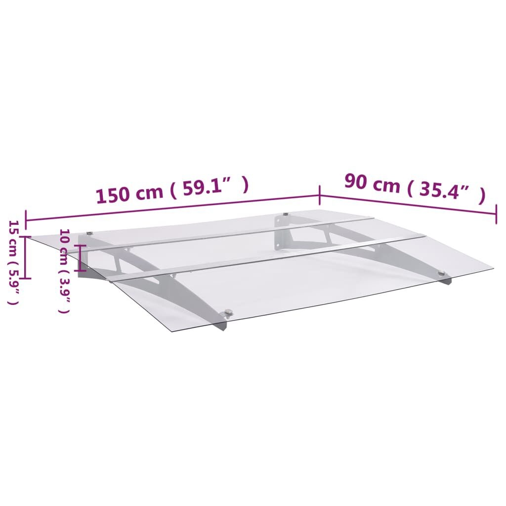 vidaXL Deurluifel 150x90cm - Zilver/Transparant - 45% Korting!