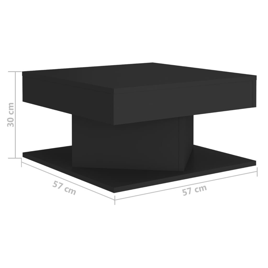 vidaXL Salontafel Zwart 57x57 -35% Korting!