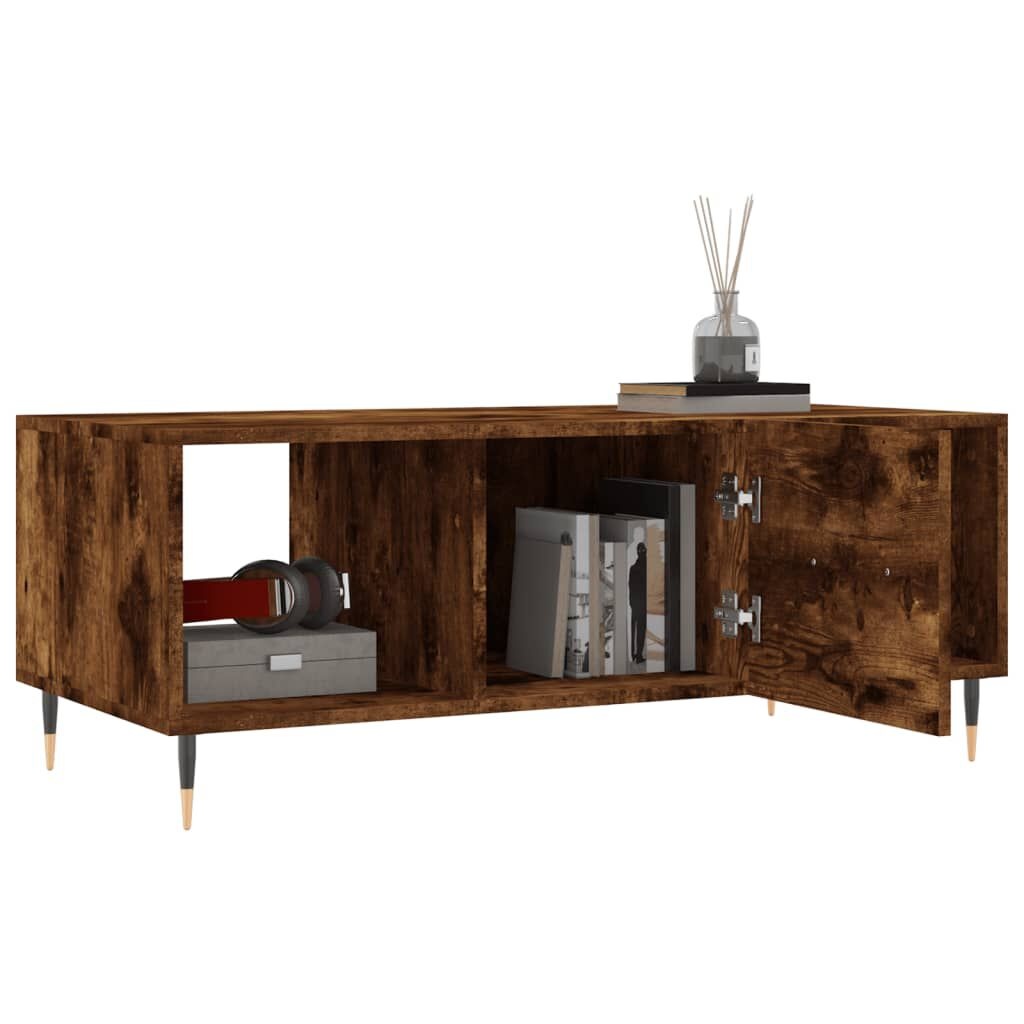 VidaXL Salontafel Gerookt Eiken 102cm - 35% Korting!