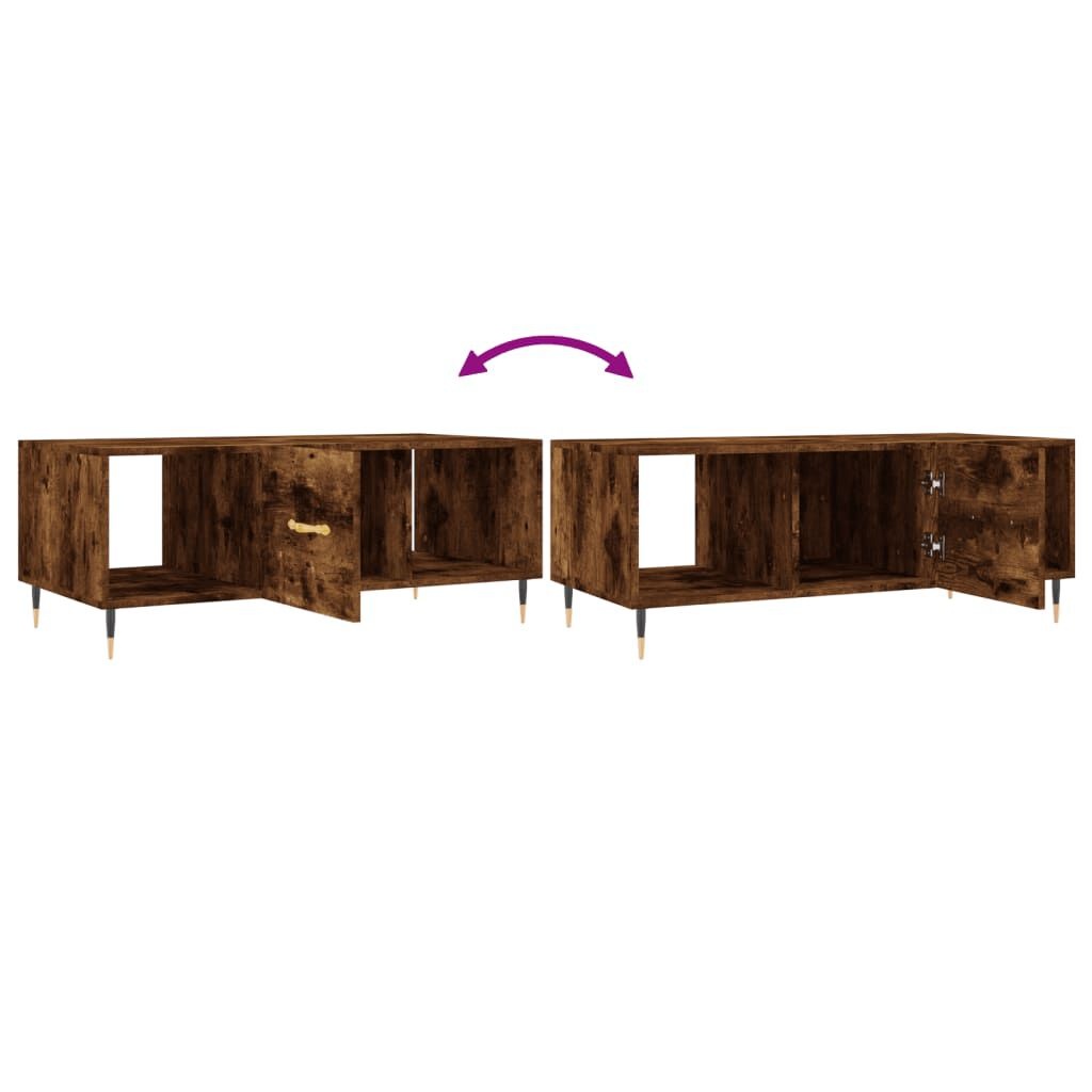 VidaXL Salontafel Gerookt Eiken 102cm - 35% Korting!