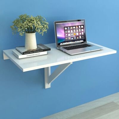 VidaXL Inklapbare Wandtafel Wit 100x60cm - 35% Korting!