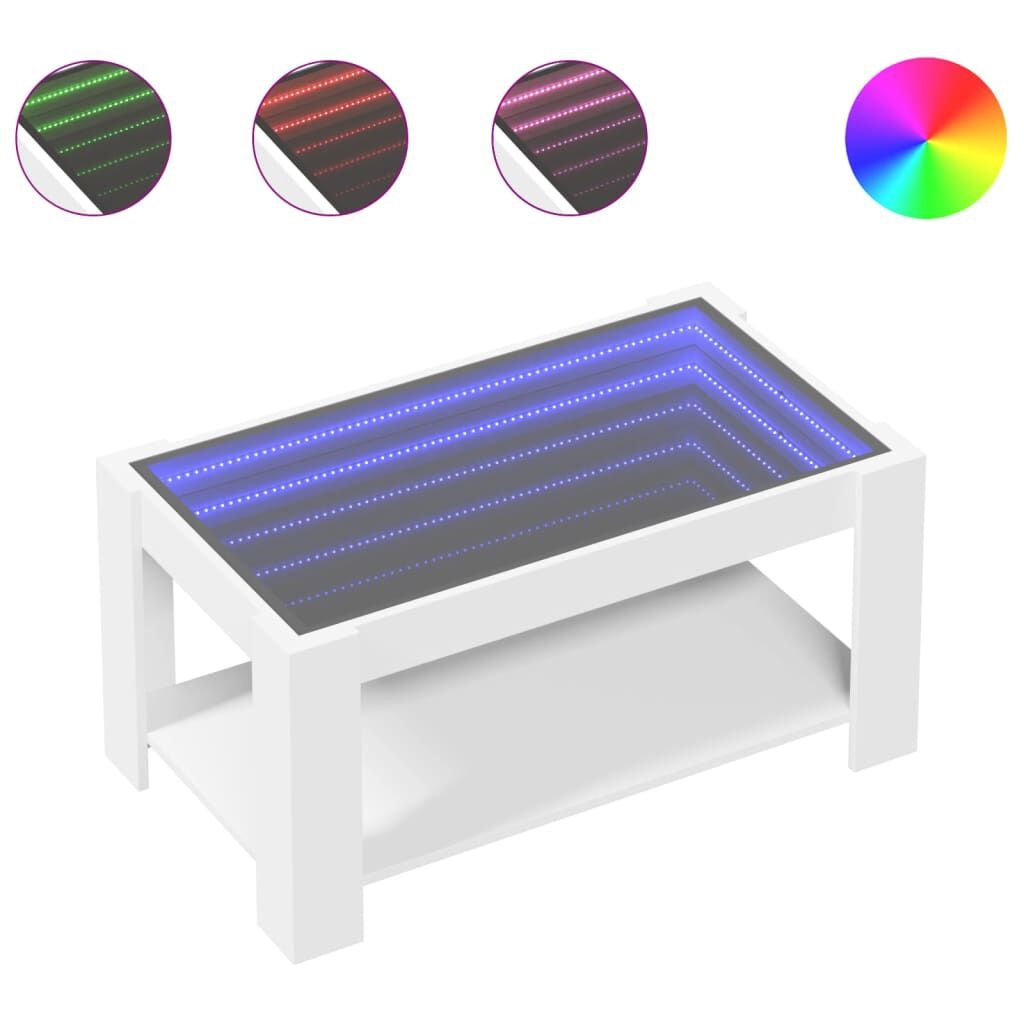 vidaXL LED Salontafel Wit 93x53cm - 35% Korting! (Nieuw)
