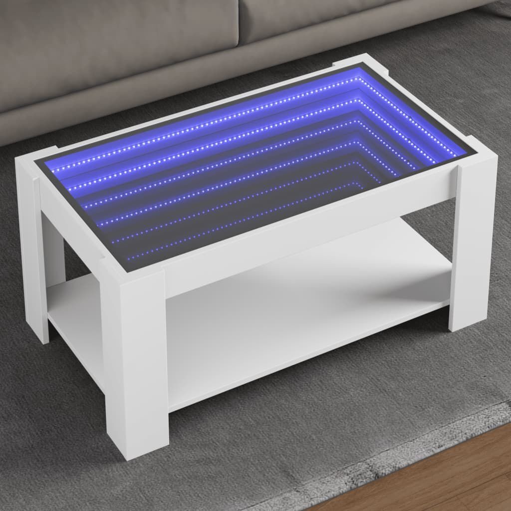 vidaXL LED Salontafel Wit 93x53cm - 35% Korting! (Nieuw)