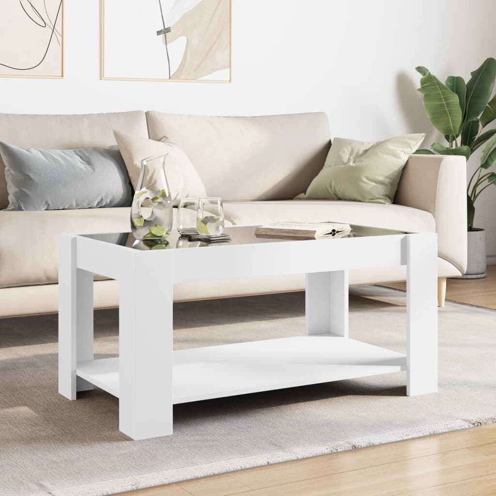 vidaXL LED Salontafel Wit 93x53cm - 35% Korting! (Nieuw)