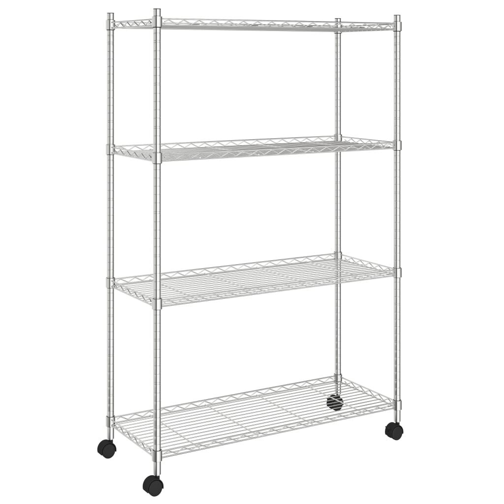 vidaXL Opbergrek 4-laags met Wielen - 90x35x142cm - 35% Korting!