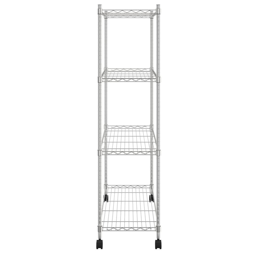 vidaXL Opbergrek 4-laags met Wielen - 90x35x142cm - 35% Korting!
