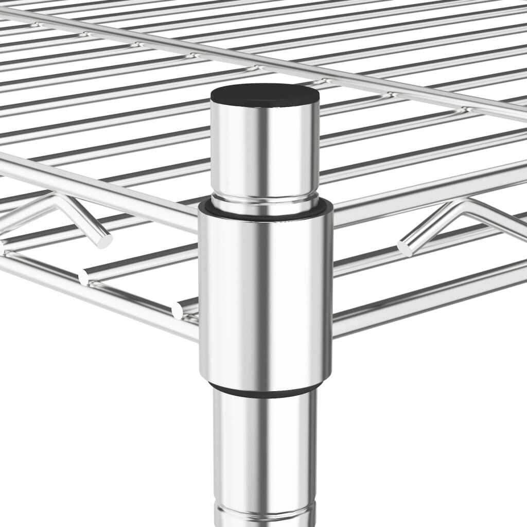 vidaXL Opbergrek 4-laags met Wielen - 90x35x142cm - 35% Korting!