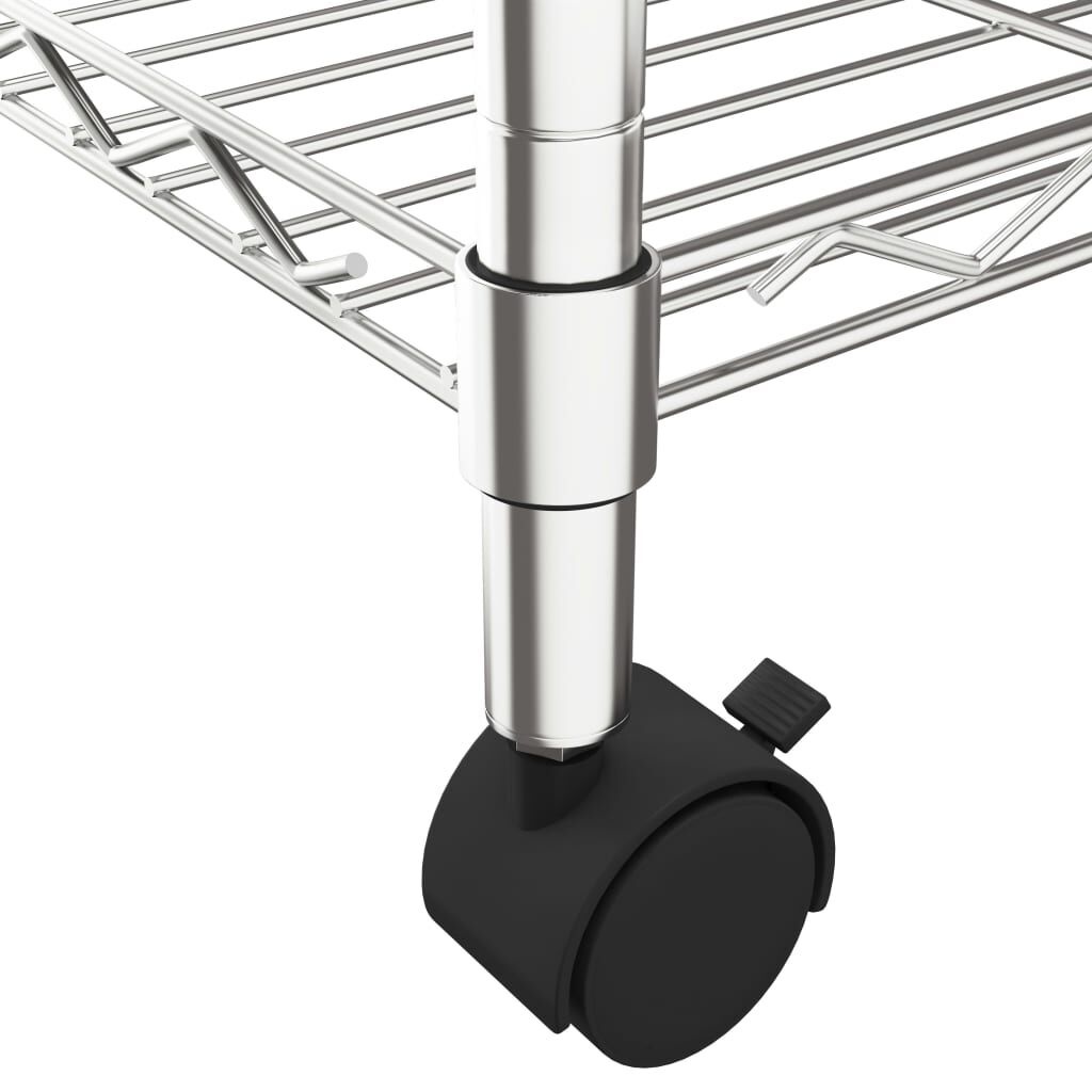 vidaXL Opbergrek 4-laags met Wielen - 90x35x142cm - 35% Korting!